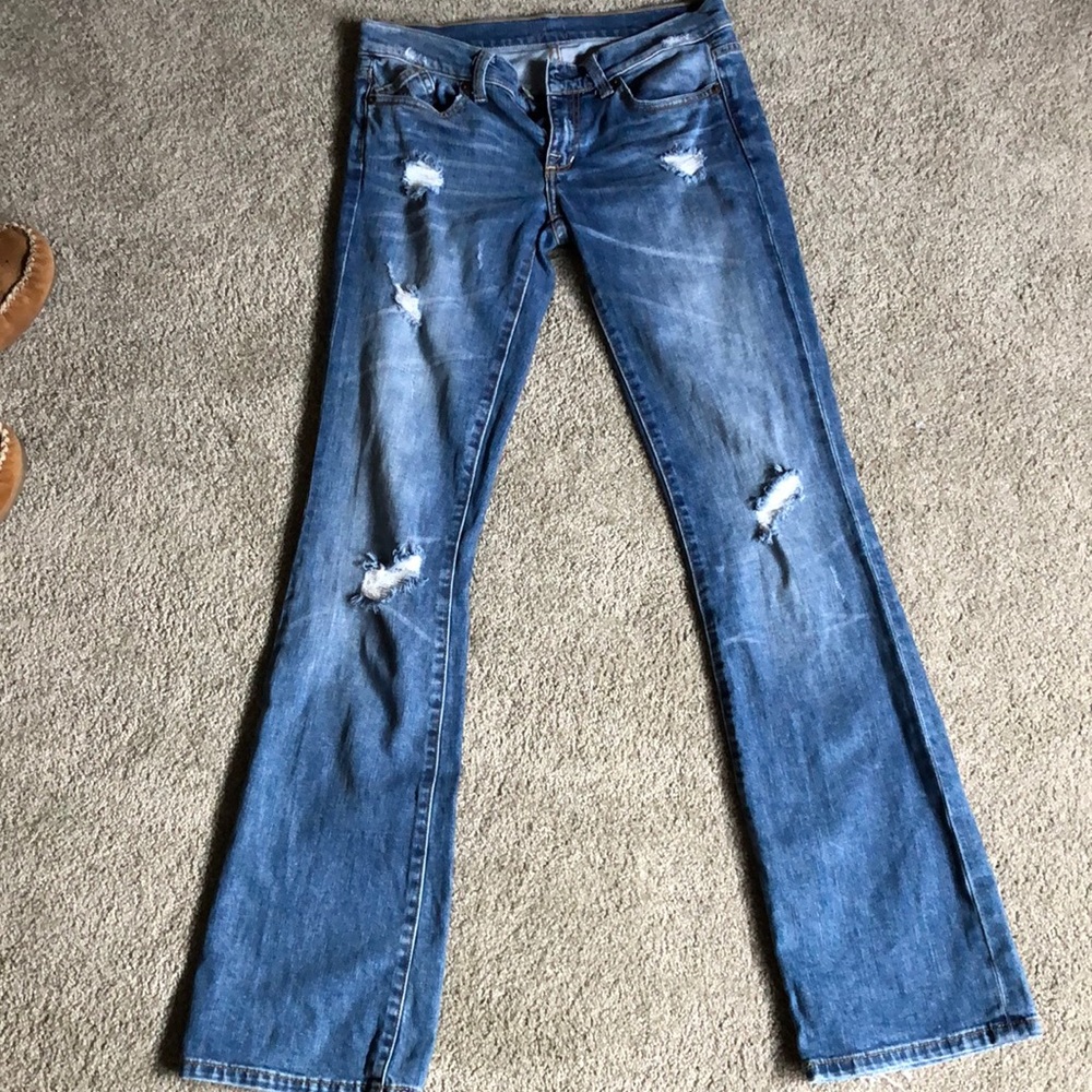 Distressed jeans